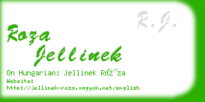 roza jellinek business card